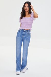 LAVENDER Tiered Puff Sleeve Top, image 4