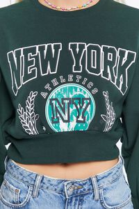GREEN/MULTI New York Graphic Cropped Pullover, image 5