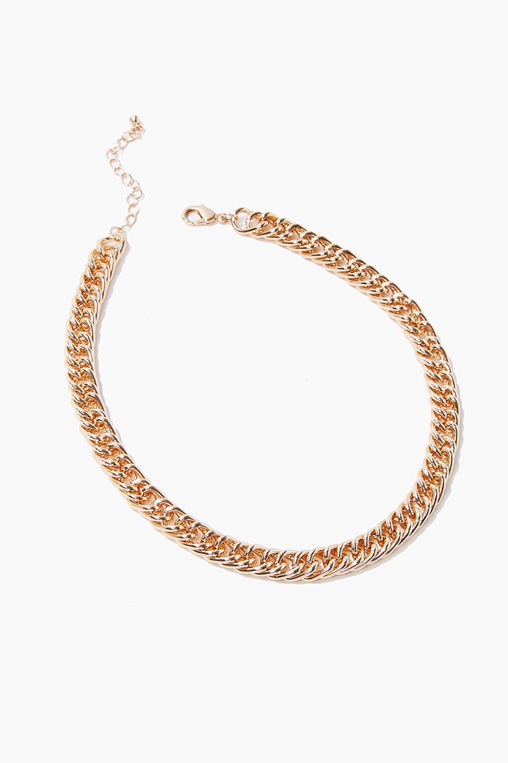 GOLD Chunky Curb Chain Necklace, image 1