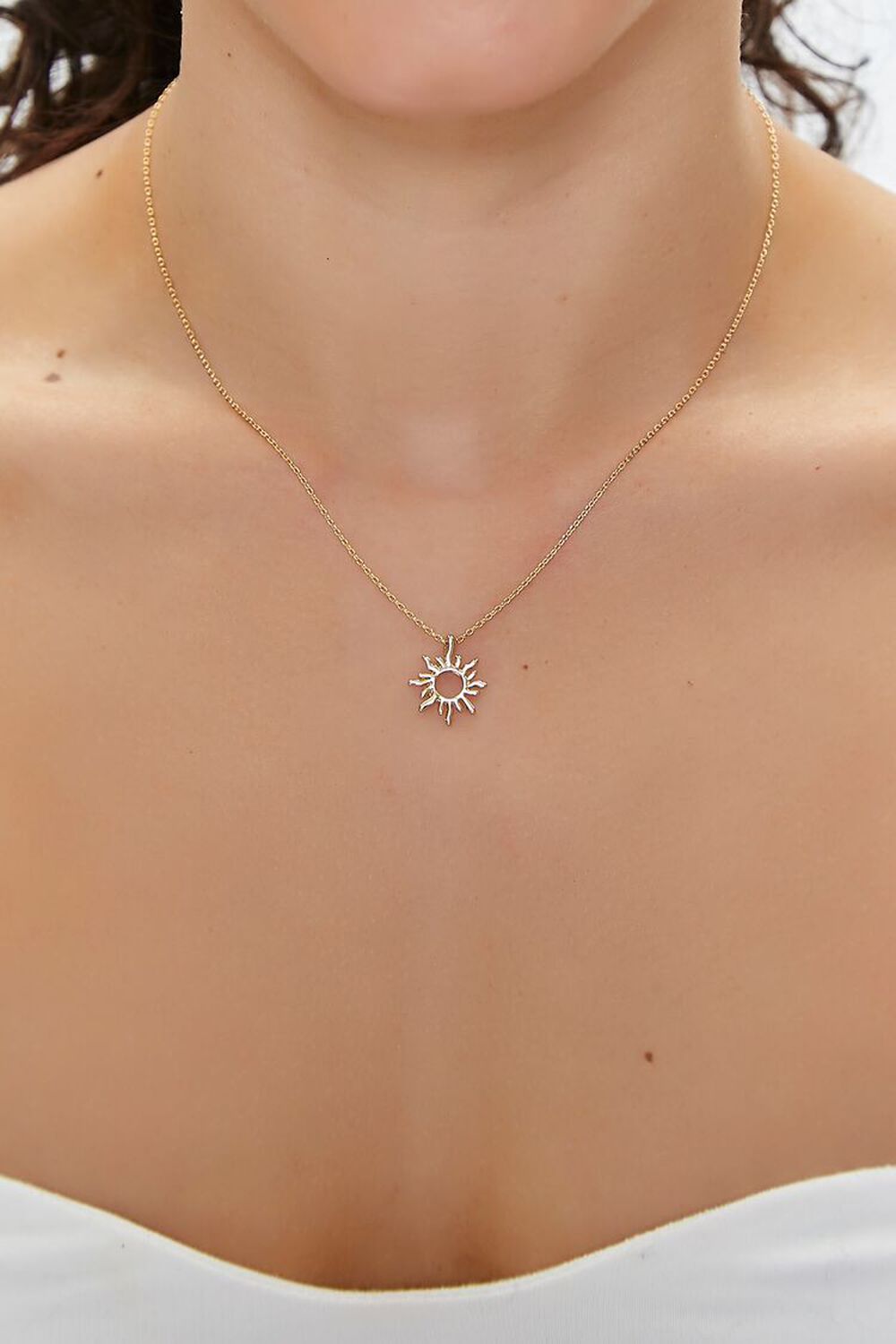 Sun Pendant Chain Necklace, image 1