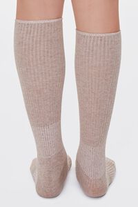 OATMEAL Ribbed Knee-High Socks, image 3