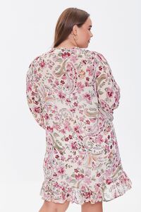 CREAM/MULTI Plus Size Floral Print Dress, image 3
