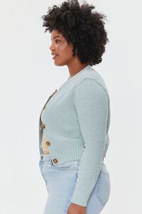 BLUE LAKE Plus Size Cropped Cardigan Sweater, image 2