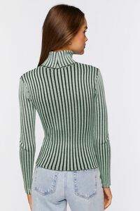 SAGE/BLACK Striped Turtleneck Sweater, image 3