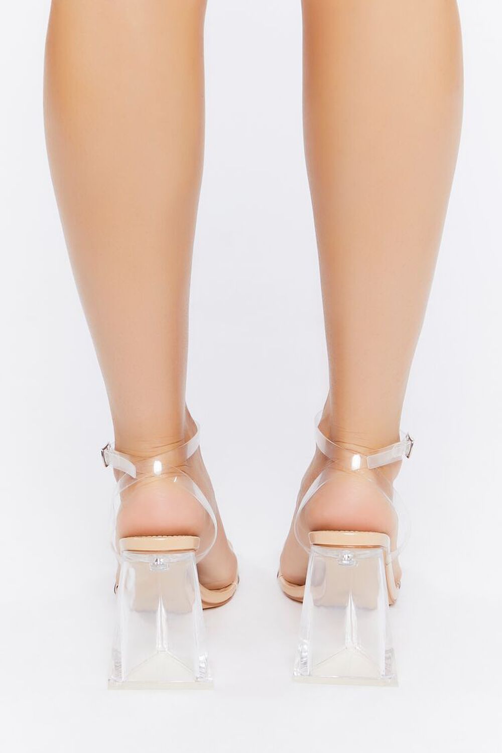 NUDE/CLEAR Clear Vinyl Flare Heels, image 3
