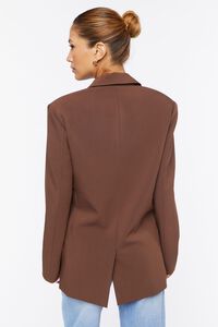 CHOCOLATE Notched Double-Breasted Blazer, image 3
