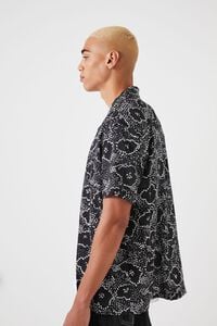 BLACK/WHITE Abstract Floral Print Shirt, image 3