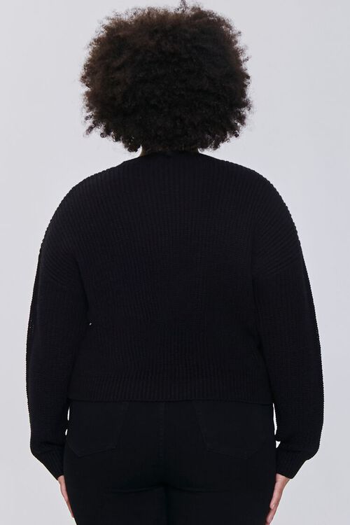 BLACK Plus Size Drop-Sleeve Sweater, image 3