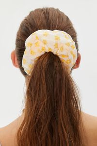YELLOW/MULTI Embroidered Floral Oversized Scrunchie, image 2