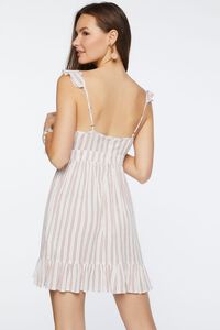 WHITE/MULTI Striped Knotted Mini Dress, image 3