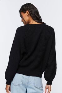 BLACK Relaxed-Fit Raglan Sweater, image 3