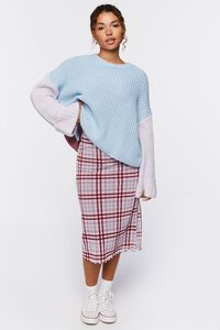 LAVENDER/MULTI Colorblock Bell-Sleeve Sweater, image 4