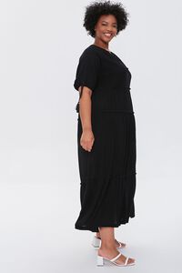 BLACK Plus Size Tiered Maxi Dress, image 2