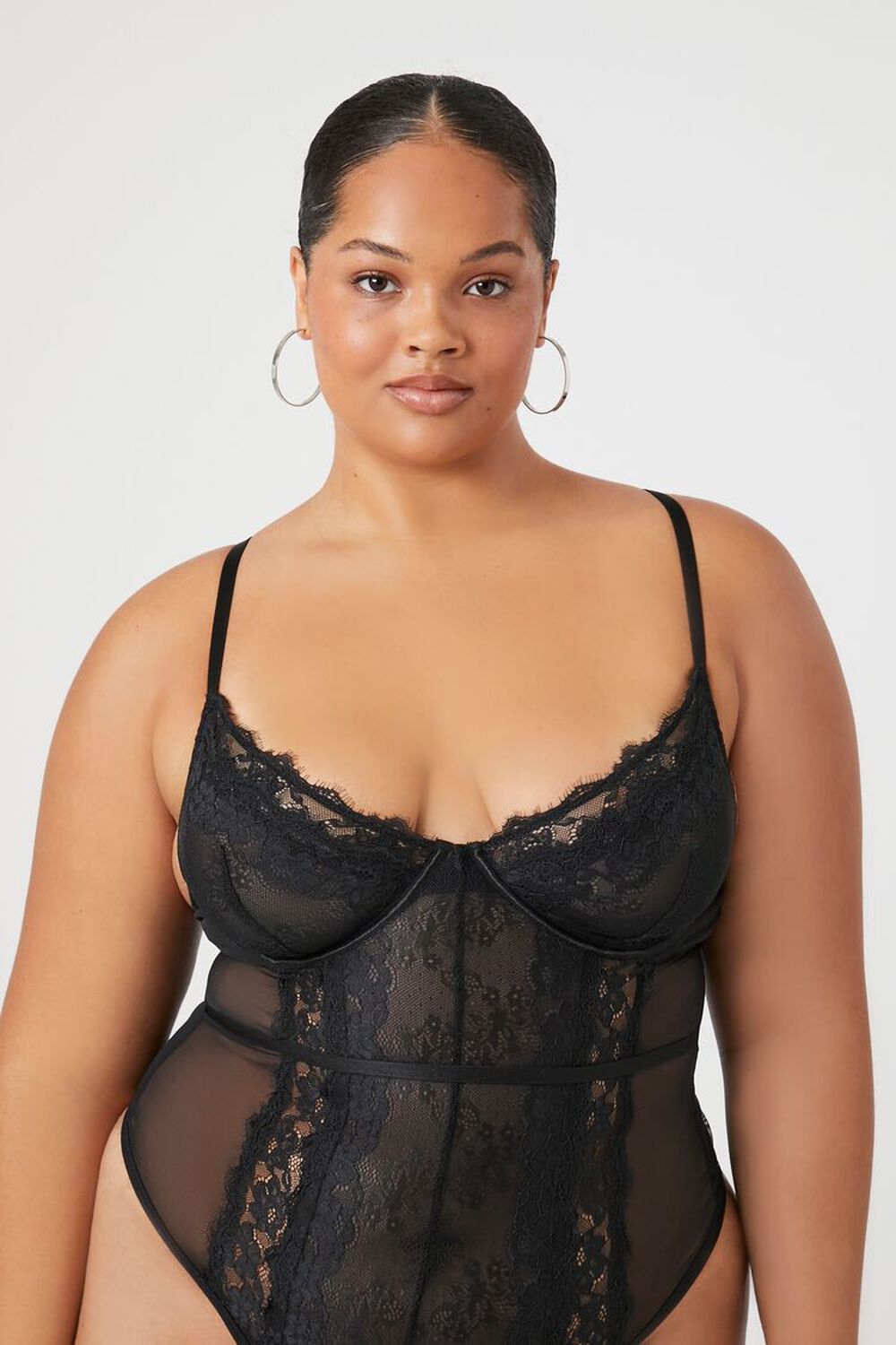 Women Plus Size Metal Strap See Through Underwired Bodysuit Lingerie, Shop  Today. Get it Tomorrow!