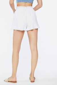 WHITE High-Rise Paperbag Shorts, image 4