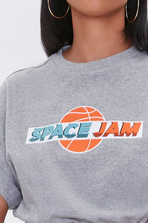 HEATHER GREY/MULTI Space Jam Graphic Cropped Tee, image 5