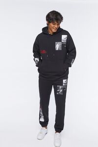 BLACK/MULTI Embroidered Rise Graphic Hoodie, image 4