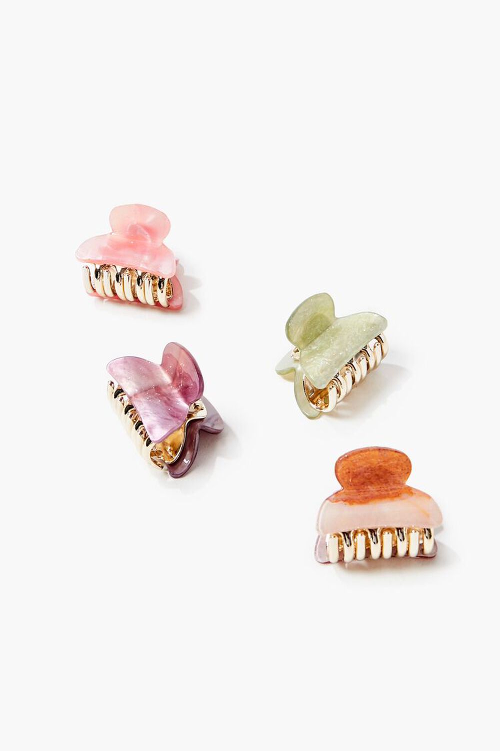 PINK/MULTI Marble Acrylic Hair Clip Set, image 1