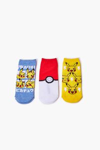 Pikachu Graphic Ankle Socks - 3 pack, image 1