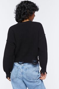 BLACK Distressed Drop-Sleeve Sweater, image 3