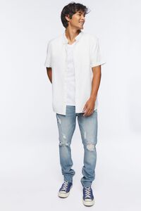WHITE Cotton Pocket Shirt, image 4