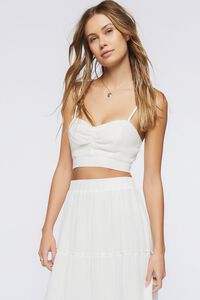 WHITE Sweetheart Cropped Cami & Maxi Skirt Set, image 4