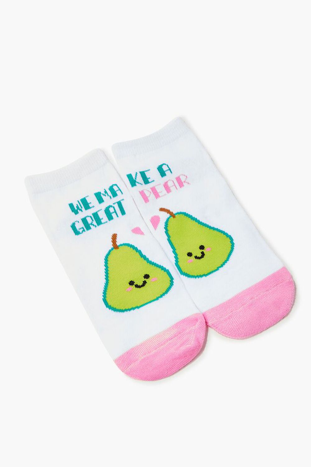 WHITE/MULTI Pear Graphic Ankle Socks, image 1