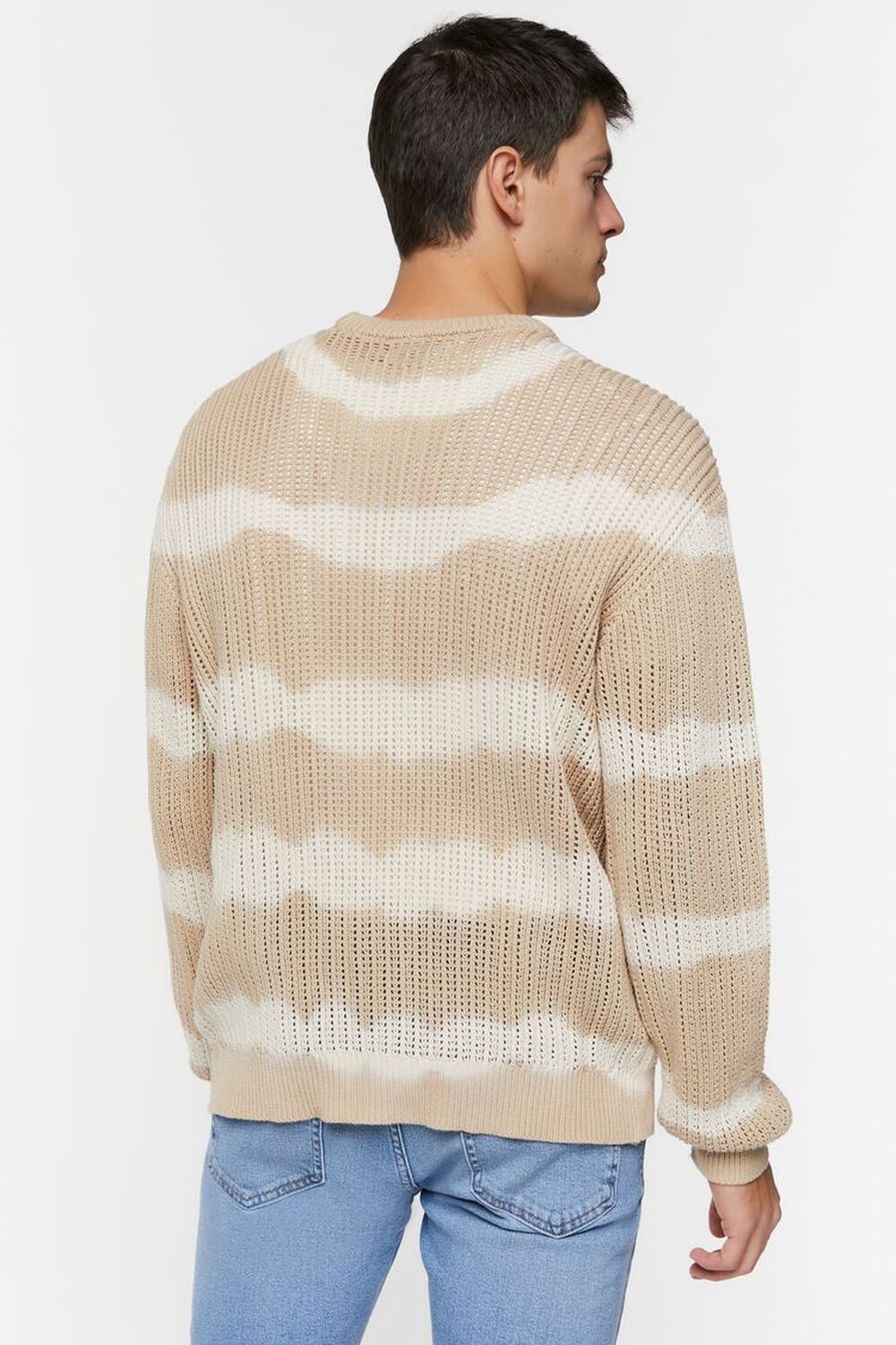 TAUPE/CREAM Tie-Dye Striped Sweater, image 3