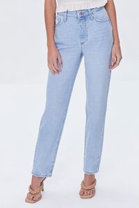 LIGHT DENIM High-Rise Mom Long Jeans, image 2