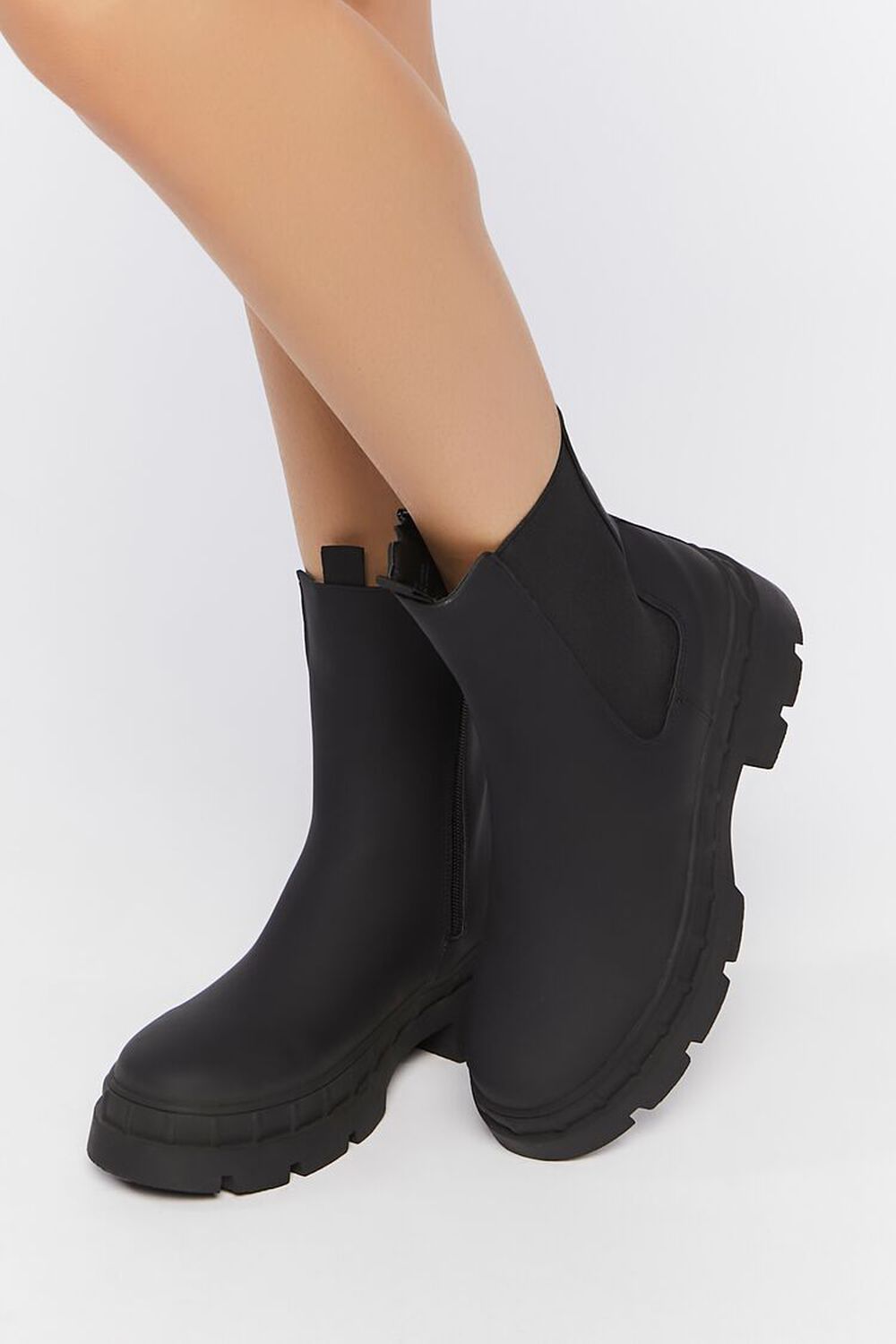BLACK Lug-Sole Chelsea Boots, image 1