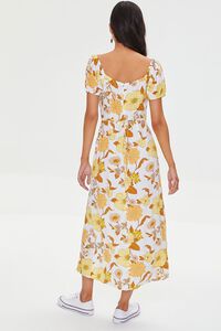 WHITE/MULTI Floral Print Midi Dress, image 3