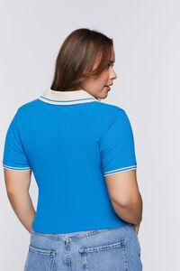 BLUE/MULTI Plus Size NYC Polo Shirt, image 3