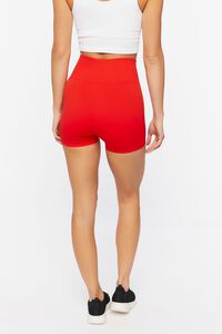 FIERY RED Active Seamless Biker Shorts, image 4