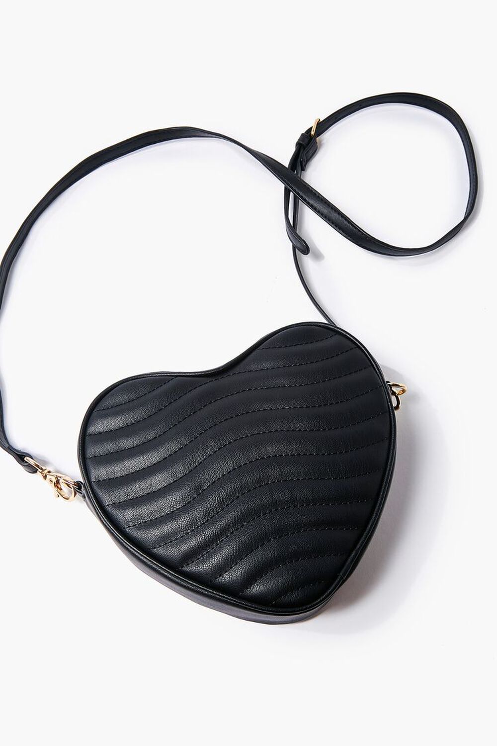 Loved So Dearly Heart-Shaped Crossbody Bag, Black / One Size