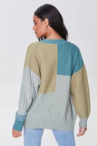 OLIVE/MULTI Colorblock Cardigan Sweater, image 3