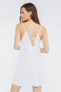 WHITE Plunging Cami Mini Dress, image 3