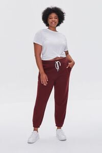WINE Plus Size French Terry Joggers, image 5