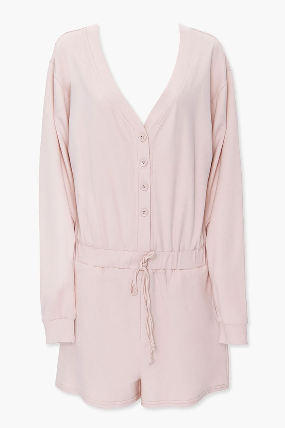 SAND   Buttoned Drop-Sleeve Romper, image 1