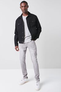 GREY Basic Stonewash Slim-Fit Jeans, image 1