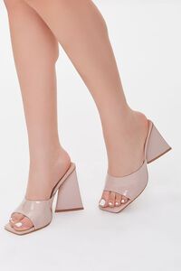 NUDE Faux Patent Leather Open-Toe Heels, image 5