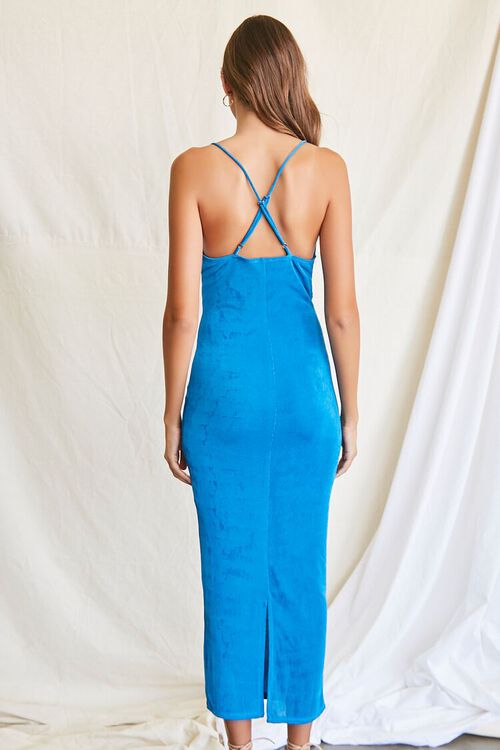 BLUE Cowl Neck Cami Midi Dress, image 3