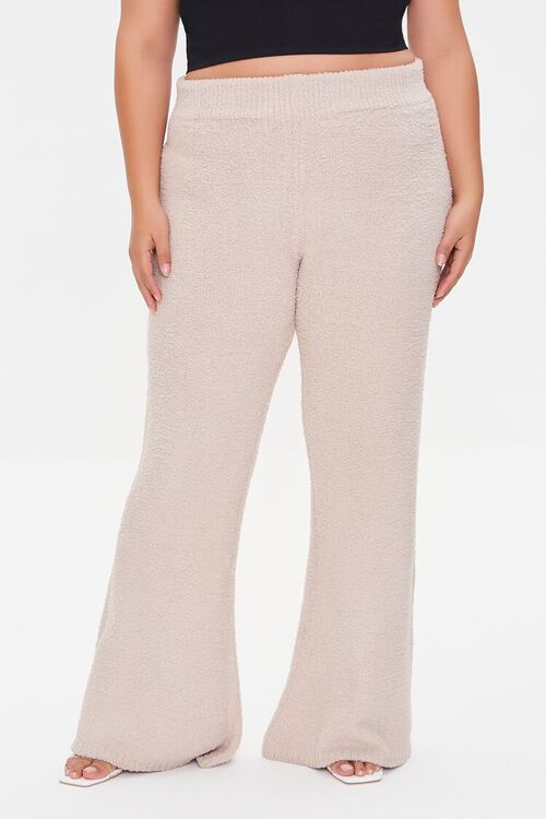 TAUPE Plus Size Flare Pants, image 2