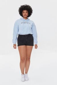 BLUE/WHITE Plus Size Beverly Hills Hoodie, image 4