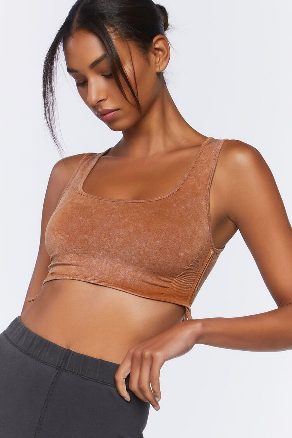 TOFFEE Active Seamless Ribbed Crop Top, image 1