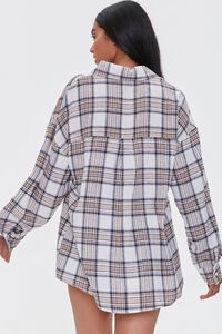 RUST/MULTI Plaid Longline Pocket Shirt, image 3