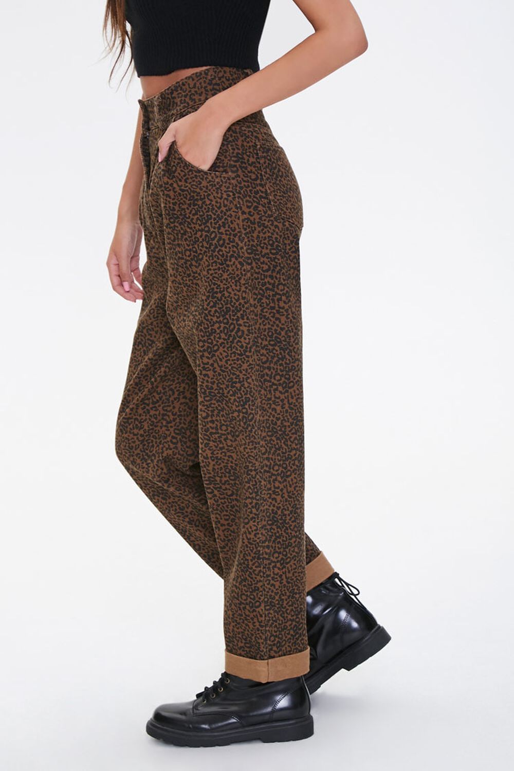Leopard Print High-Rise Pants