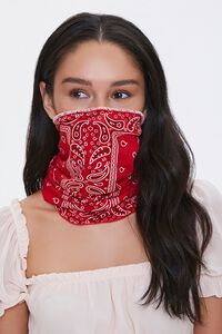 RED Paisley Face Covering, image 2