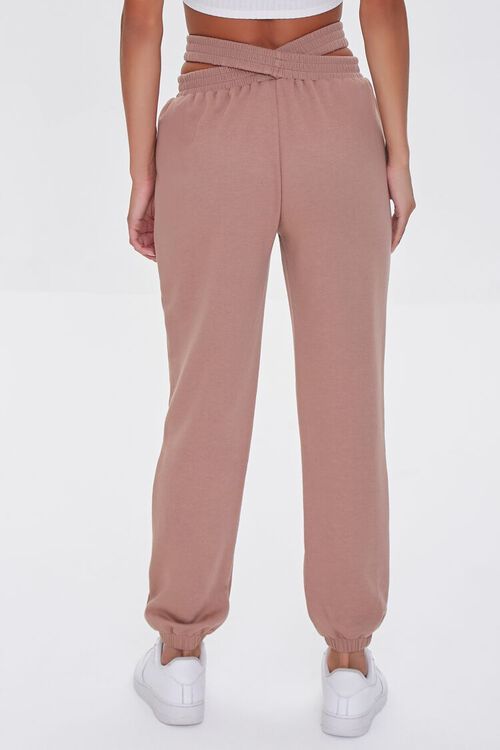 TAUPE Crisscross French Terry Joggers, image 4