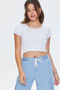 Cropped Cotton Tee, image 1