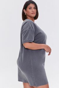 CHARCOAL Plus Size Mini T-Shirt Dress, image 2